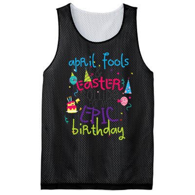 Cute Easter April Fools Birthday Gift Mesh Reversible Basketball Jersey Tank