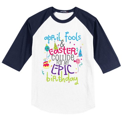 Cute Easter April Fools Birthday Gift Baseball Sleeve Shirt