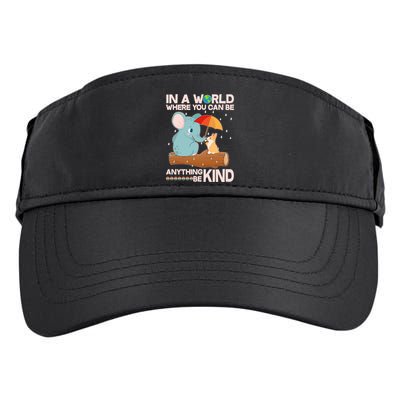 Cute Elephant And Corgi Be Kind Adult Drive Performance Visor