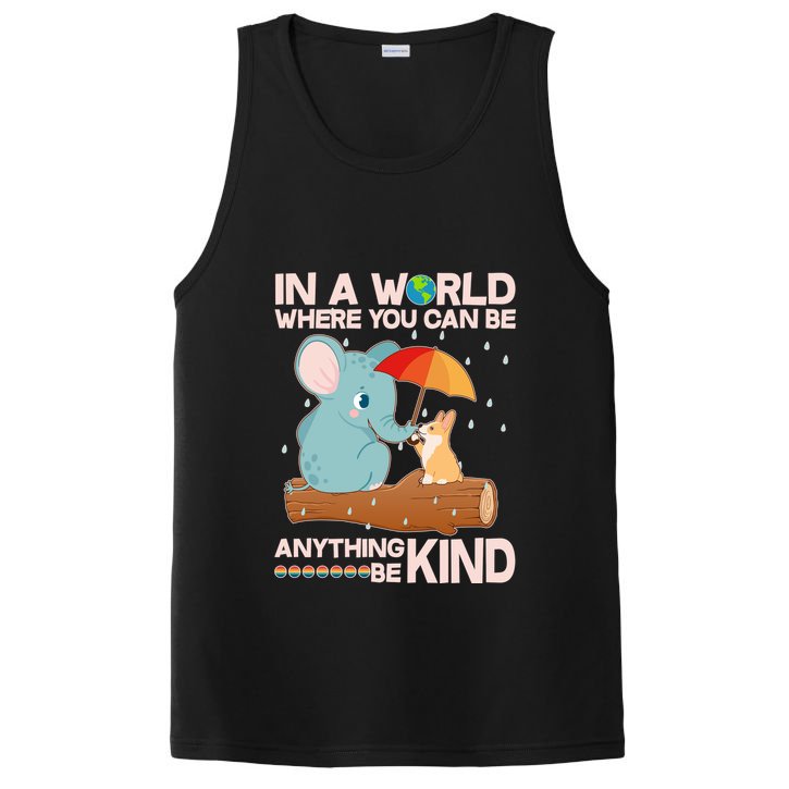 Cute Elephant And Corgi Be Kind PosiCharge Competitor Tank