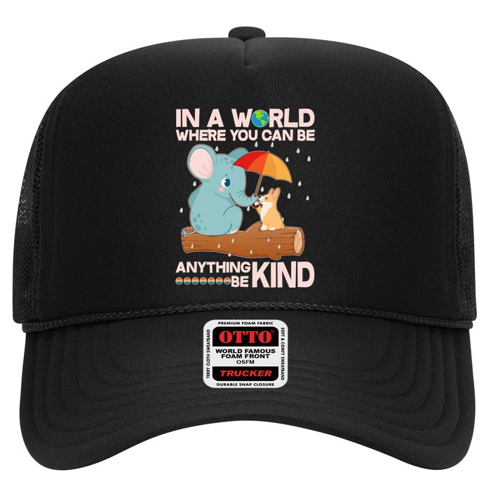 Cute Elephant And Corgi Be Kind Hat
