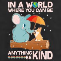 Cute Elephant And Corgi Be Kind Hat