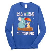 Cute Elephant And Corgi Be Kind Long Sleeve Shirt