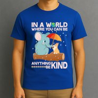 Cute Elephant And Corgi Be Kind T-Shirt