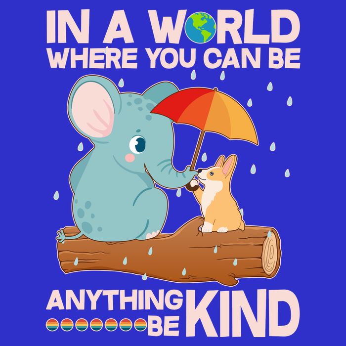 Cute Elephant And Corgi Be Kind T-Shirt