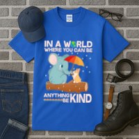 Cute Elephant And Corgi Be Kind Tall T-Shirt