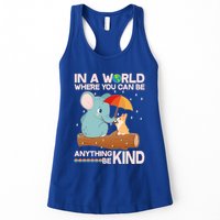 Cute Elephant And Corgi Be Kind Womens Tank Top