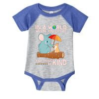 Cute Elephant And Corgi Be Kind Infant Baby Jersey Bodysuit