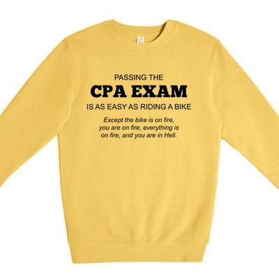 CPA Exam Accounting Major Certified Public Gift For Accountant Premium Crewneck Sweatshirt