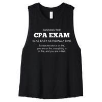 CPA Exam Accounting Major Certified Public Gift For Accountant Women's Racerback Cropped Tank