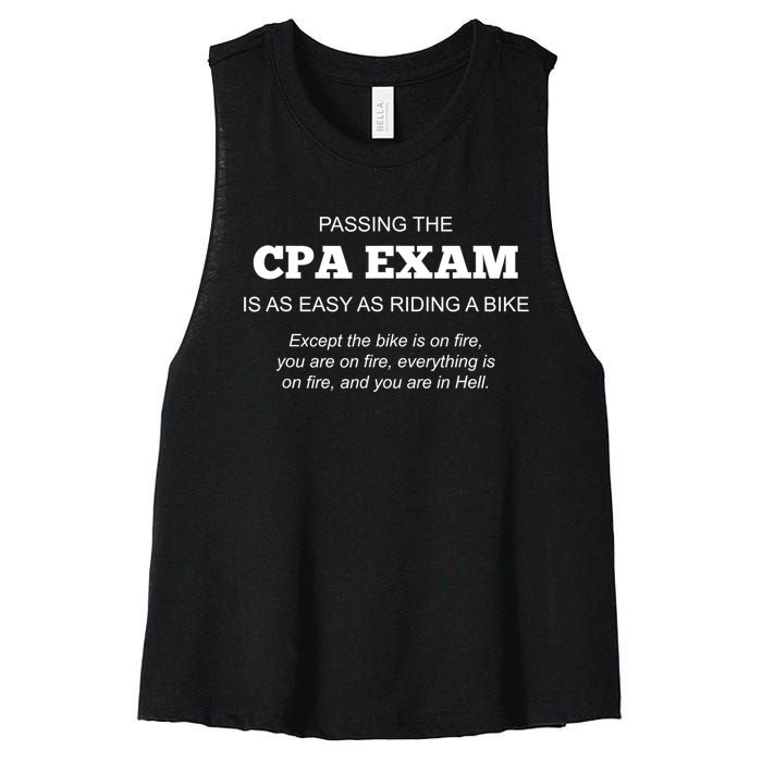 CPA Exam Accounting Major Certified Public Gift For Accountant Women's Racerback Cropped Tank