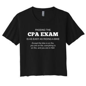 CPA Exam Accounting Major Certified Public Gift For Accountant Women's Crop Top Tee