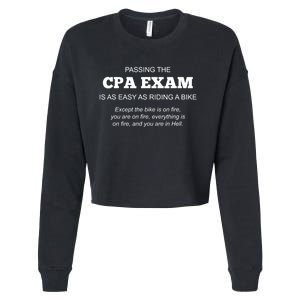 CPA Exam Accounting Major Certified Public Gift For Accountant Cropped Pullover Crew