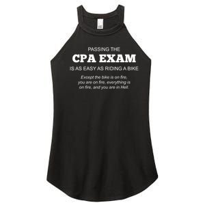 CPA Exam Accounting Major Certified Public Gift For Accountant Women's Perfect Tri Rocker Tank