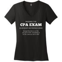 CPA Exam Accounting Major Certified Public Gift For Accountant Women's V-Neck T-Shirt