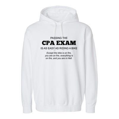 CPA Exam Accounting Major Certified Public Gift For Accountant Garment-Dyed Fleece Hoodie