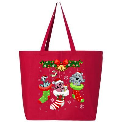 Cute Elephant And Piggie Christmas 25L Jumbo Tote