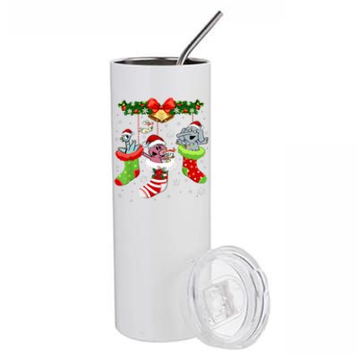 Cute Elephant And Piggie Christmas Stainless Steel Tumbler