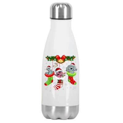 Cute Elephant And Piggie Christmas Stainless Steel Insulated Water Bottle