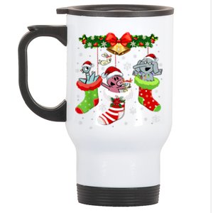 Cute Elephant And Piggie Christmas Stainless Steel Travel Mug