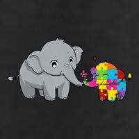 Cute Elephant Autism Awareness 11oz C Handle Ceramic Mug