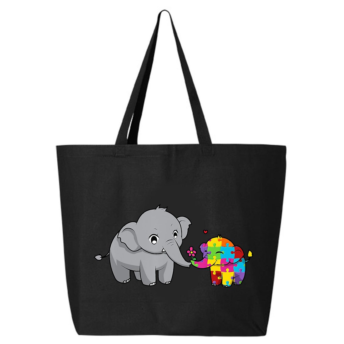 Cute Elephant Autism Awareness 25L Jumbo Tote