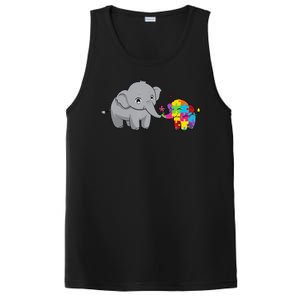 Cute Elephant Autism Awareness PosiCharge Competitor Tank