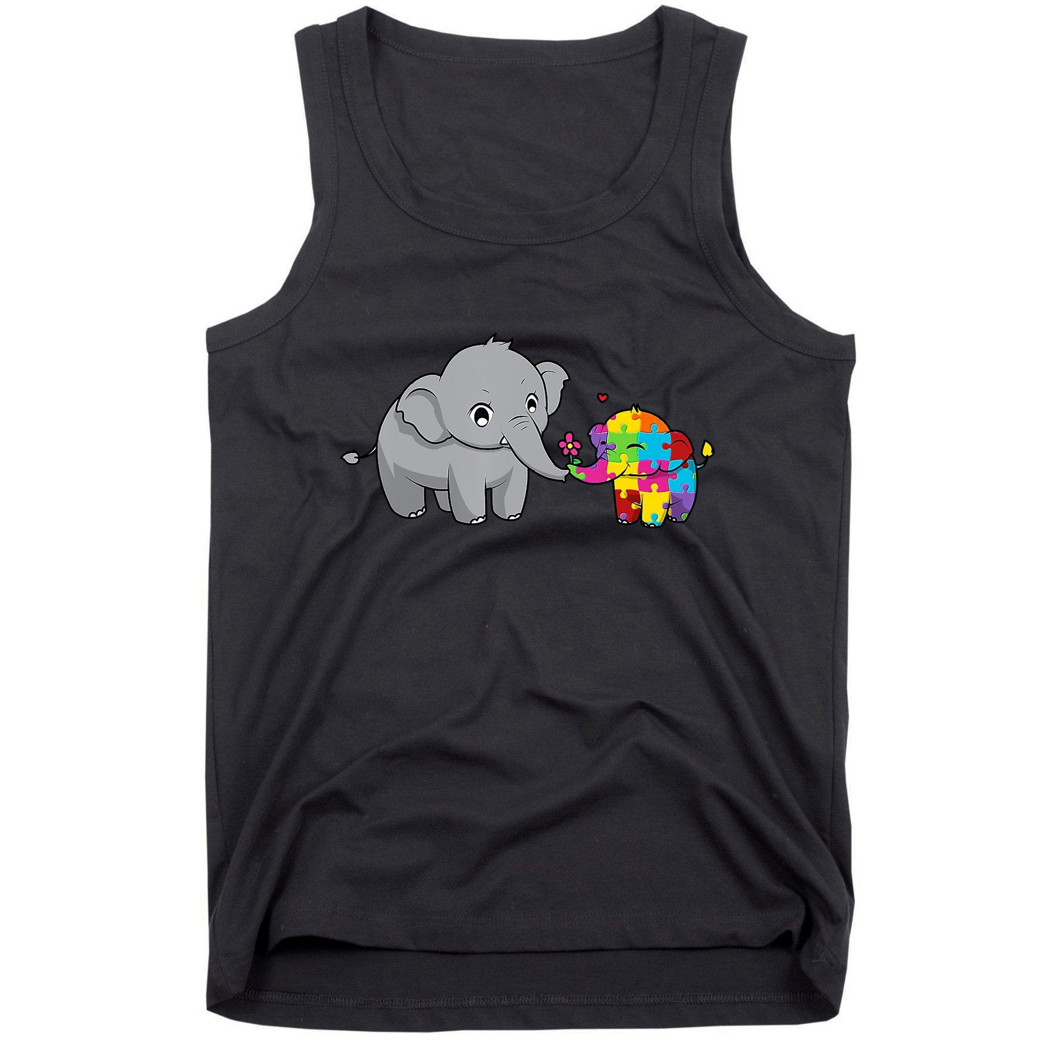 Cute Elephant Autism Awareness Tank Top
