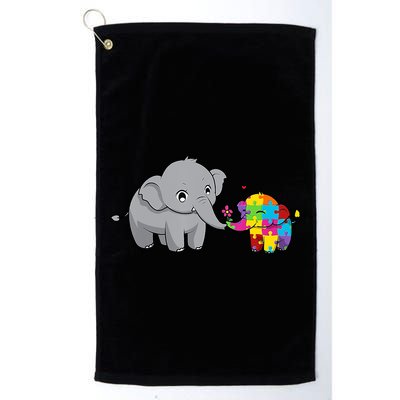 Cute Elephant Autism Awareness Golf Towel