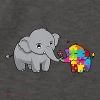 Cute Elephant Autism Awareness Vector Backpack