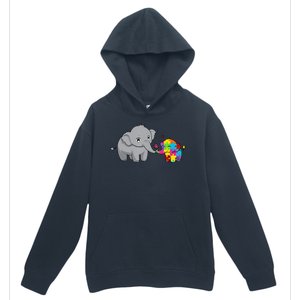 Cute Elephant Autism Awareness Urban Pullover Hoodie