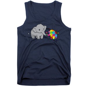 Cute Elephant Autism Awareness Tank Top