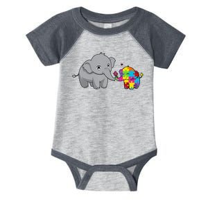 Cute Elephant Autism Awareness Infant Baby Jersey Bodysuit