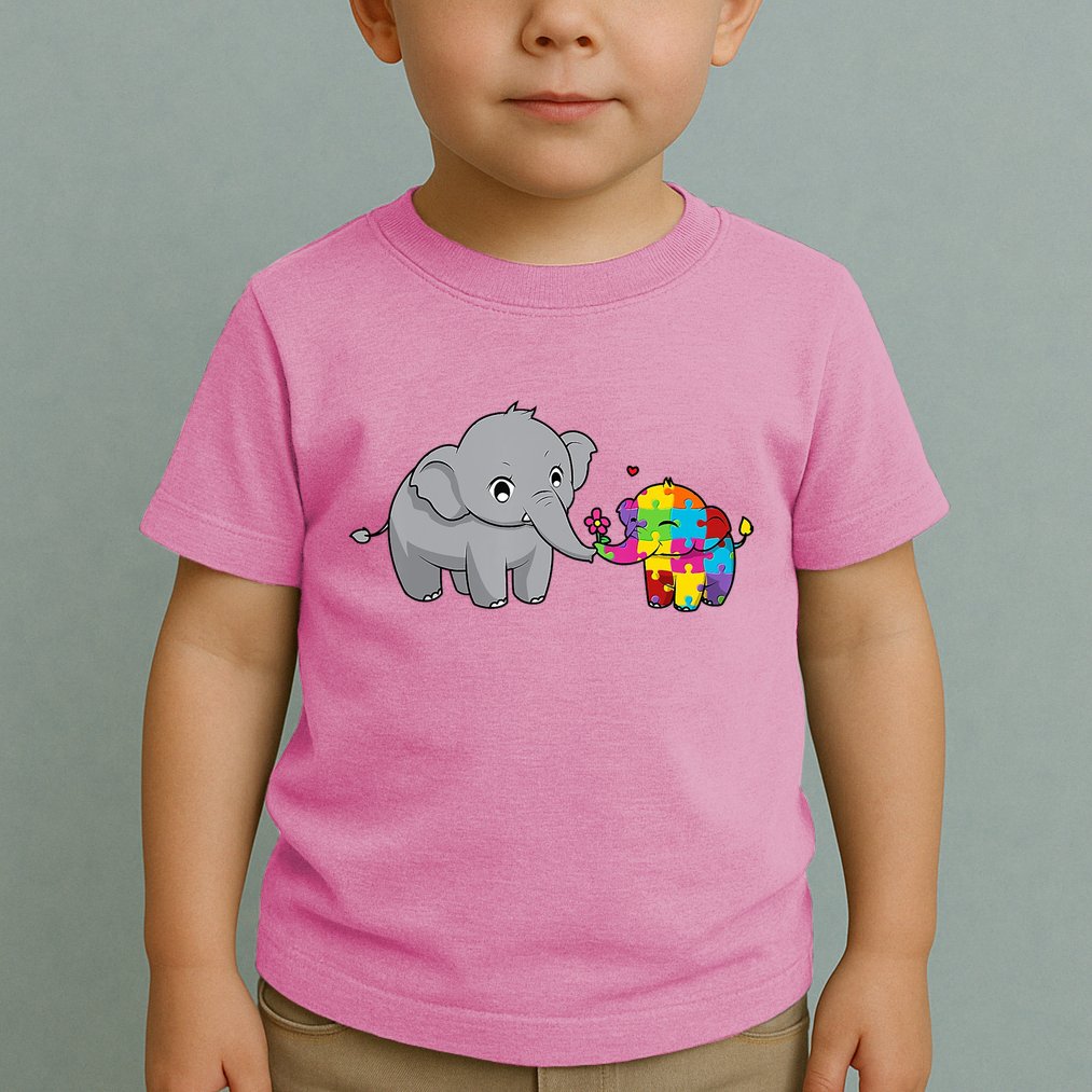 Cute Elephant Autism Awareness Toddler T-Shirt