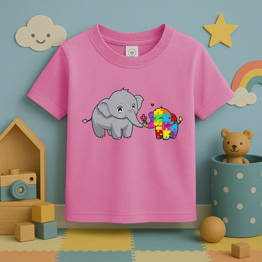 Cute Elephant Autism Awareness Toddler T-Shirt