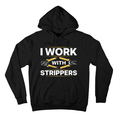 Cool Electrician Art Lineman Electrical Work Tools Hoodie