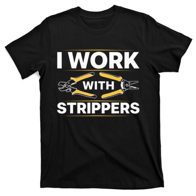 Cool Electrician Art Lineman Electrical Work Tools T-Shirt