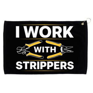 Cool Electrician Art Lineman Electrical Work Tools Grommeted Golf Towel