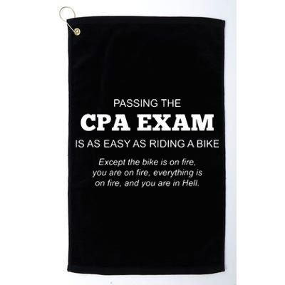 CPA Exam Accounting Major Certified Public Accountant Platinum Collection Golf Towel