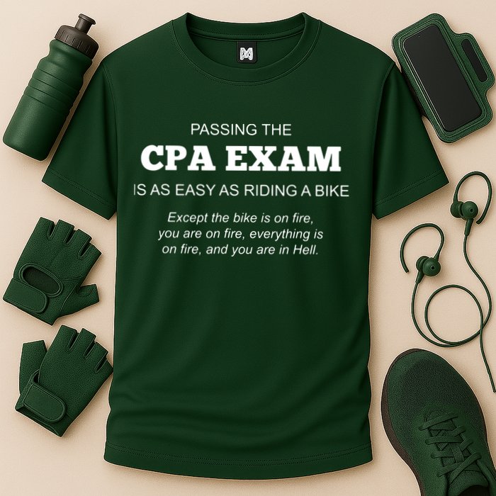CPA Exam Accounting Major Certified Public Accountant Cooling Performance Crew T-Shirt