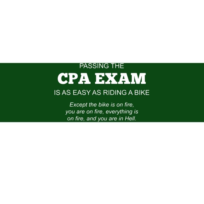 CPA Exam Accounting Major Certified Public Accountant Bumper Sticker