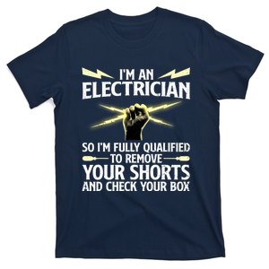 Cool Electrician Art For Women Professional Electrician T-Shirt