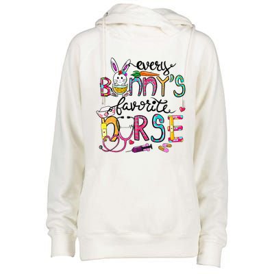 Cute Every Bunnys Is Favorite Nurse Cute Bunnies Easter Eggs Womens Funnel Neck Pullover Hood