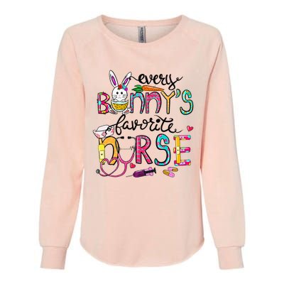 Cute Every Bunnys Is Favorite Nurse Cute Bunnies Easter Eggs Womens California Wash Sweatshirt