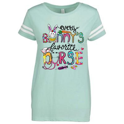 Cute Every Bunnys Is Favorite Nurse Cute Bunnies Easter Eggs Enza Ladies Jersey Football T-Shirt