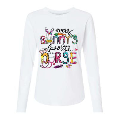 Cute Every Bunnys Is Favorite Nurse Cute Bunnies Easter Eggs Womens Cotton Relaxed Long Sleeve T-Shirt