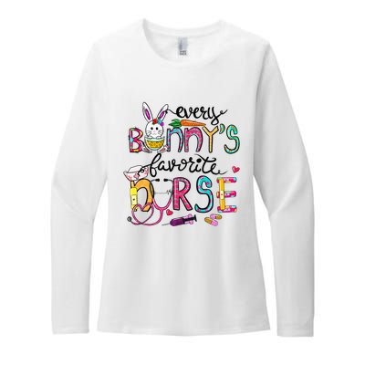 Cute Every Bunnys Is Favorite Nurse Cute Bunnies Easter Eggs Womens CVC Long Sleeve Shirt