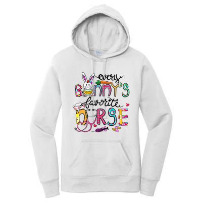 Cute Every Bunnys Is Favorite Nurse Cute Bunnies Easter Eggs Women's Pullover Hoodie