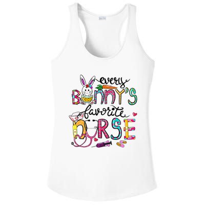 Cute Every Bunnys Is Favorite Nurse Cute Bunnies Easter Eggs Ladies PosiCharge Competitor Racerback Tank