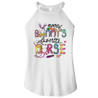 Cute Every Bunnys Is Favorite Nurse Cute Bunnies Easter Eggs Women's Perfect Tri Rocker Tank